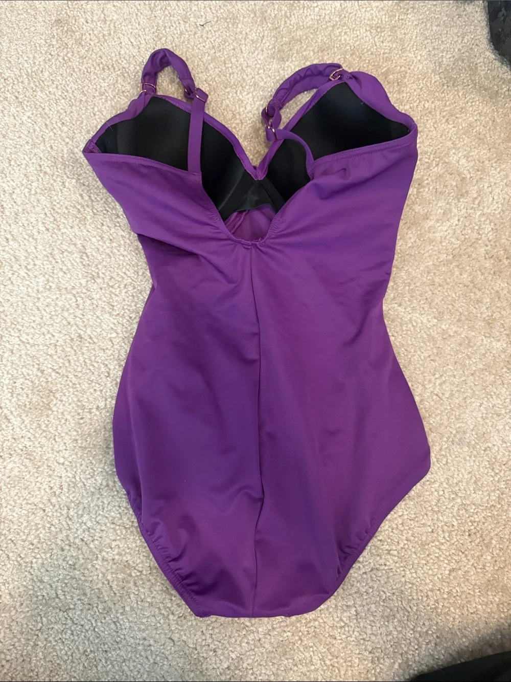 Miraclesuit Purple One-Piece Swimsuit  - Classic Ruched Design